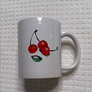 Cherry Design White Mug
